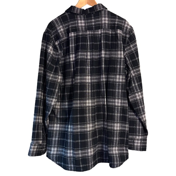 Vans Plaid Black and White Tradewinds Heavy Flannel Shirt Jacket Men’s Size XL - Picture 7 of 8